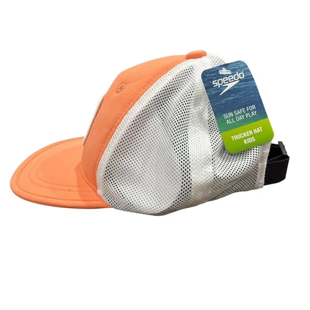 Speedo Kids' Trucker Hat - Orange: Abstract Design, Knit, Lightweight